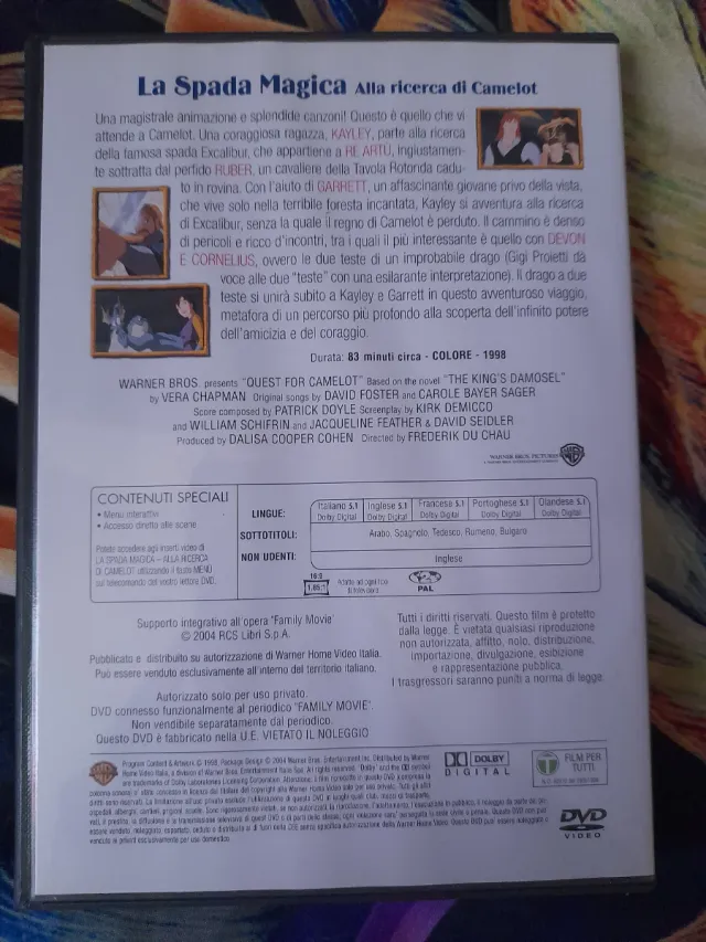 DVD La Spada Magica - Alla Ricerca di Camelot