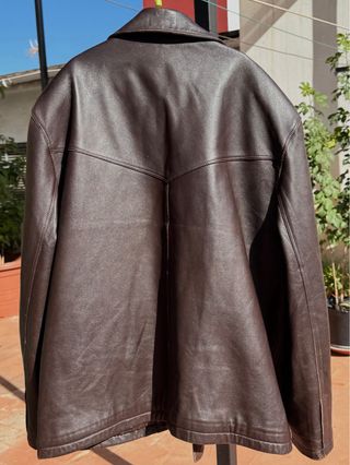 Cazadora Piel Toufahi Confection Talla 52 Marrón