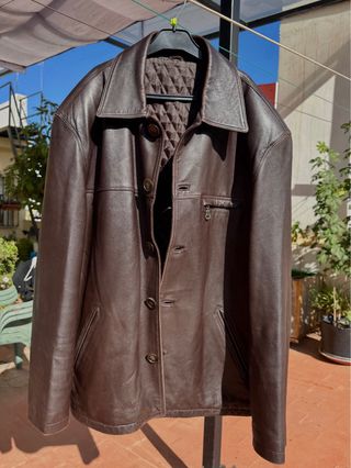 Cazadora Piel Toufahi Confection Talla 52 Marrón