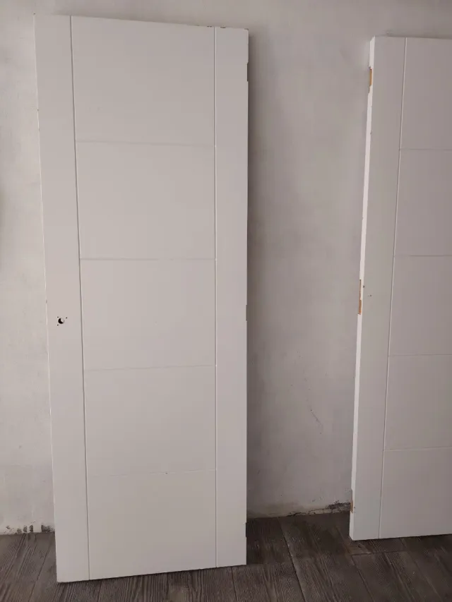 2 Puertas Macizas Pino Lacadas Blanco