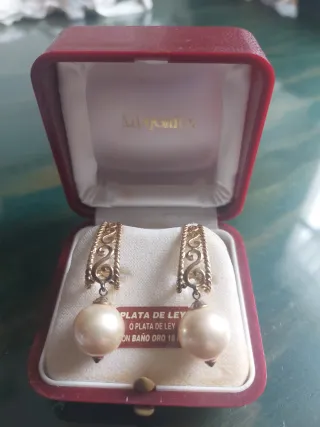 Pendientes Majorica Perlas Oro