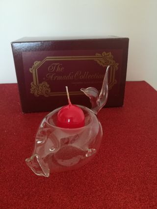 Portacandele in vetro soffiato