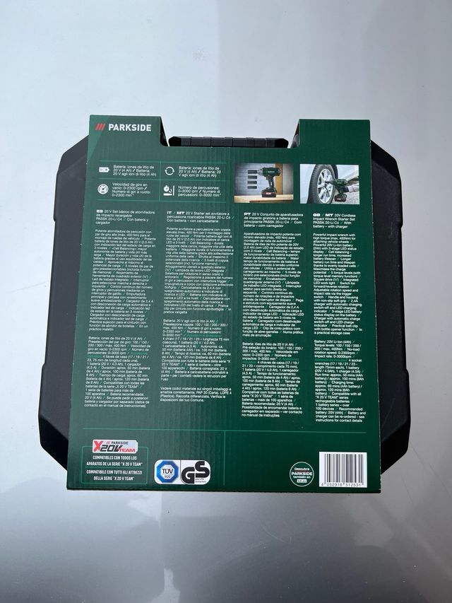 Atornilladora de impacto Parkside 20V 400Nm NUEVA