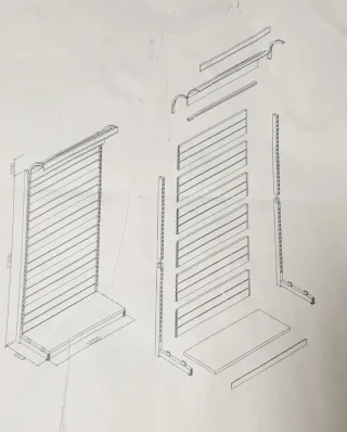 Expositor / Exhibidor con 25 ganchos