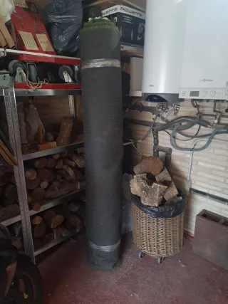 Césped artificial verde