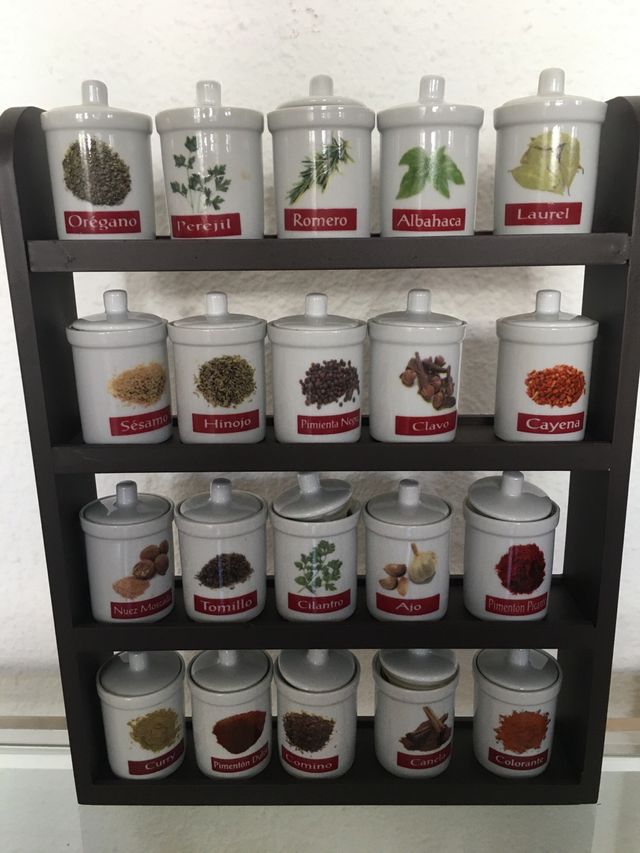 Especiero 20 botes con estantería