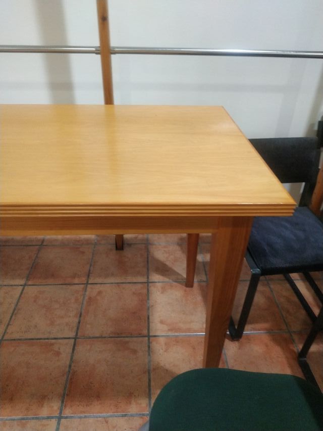 Mesa de madera maciza 160x70 altura mostrador