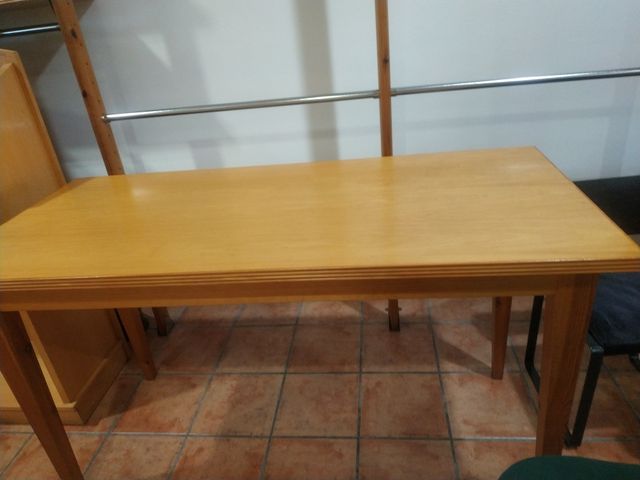 Mesa de madera maciza 160x70 altura mostrador