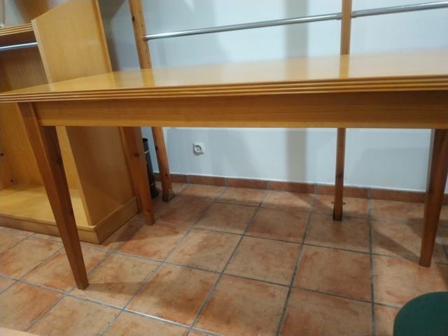 Mesa de madera maciza 160x70 altura mostrador