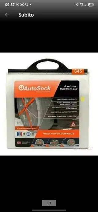 Calze Neve Auto 195/55 R16 225/45 R17