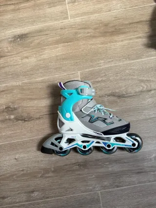 Patines en línea Oxelo grises y turquesa