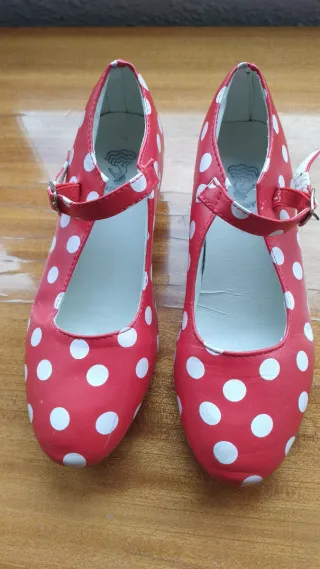Zapatos Flamenca Lunares Talla 35