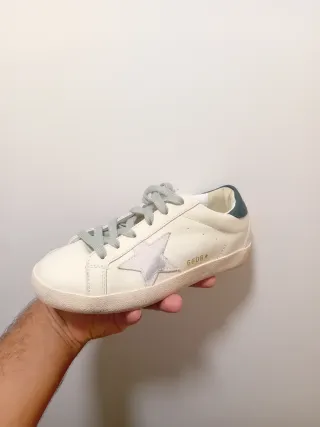 Scarpe Golden Goose viola bianche