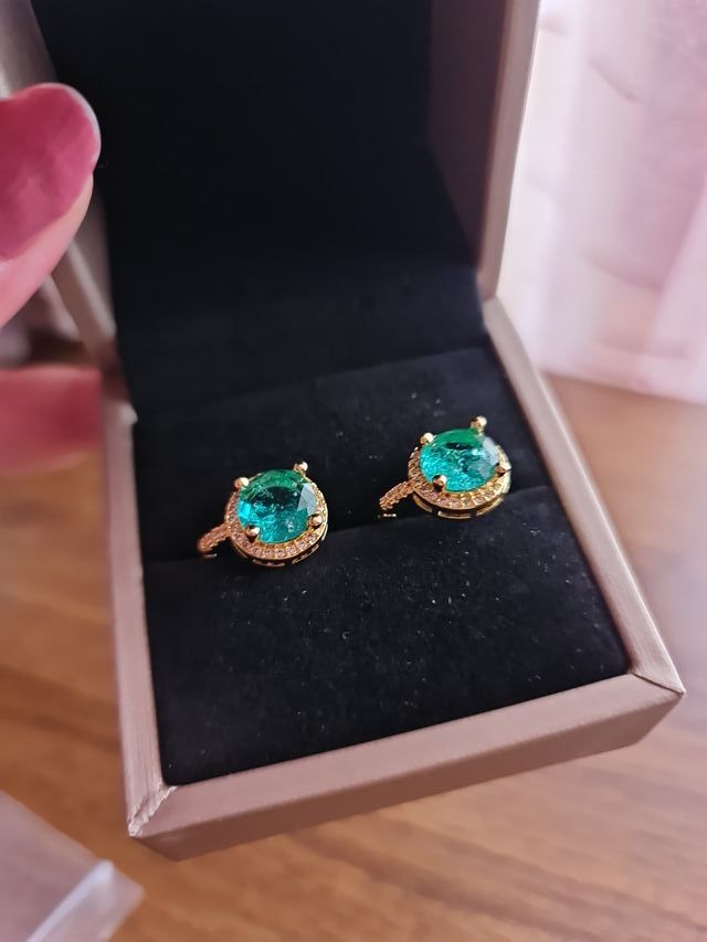Pendientes Oro y Verde
