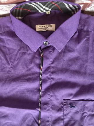 Burberry London Camisa, M, Slim Fit, 100% Algodon