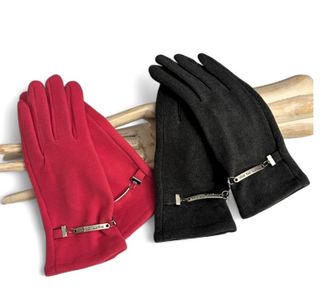 DOS PARES DE GUANTES FUCSIA Y GRIS OSCURO