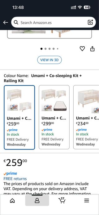 Cuna Bebé convertible Cama + Colchón