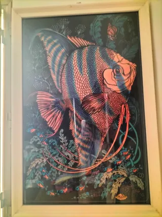 Quadro vintage pesce angelo