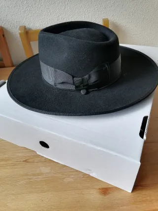 Sombrero sefardí. Oliver Hats Talla 58 Negro.
