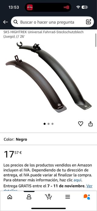 Guardabarros SKS HIGHTREK Universal 26”