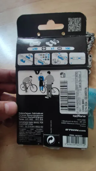 Cadena mono velocidad BMX reforzada Btwin