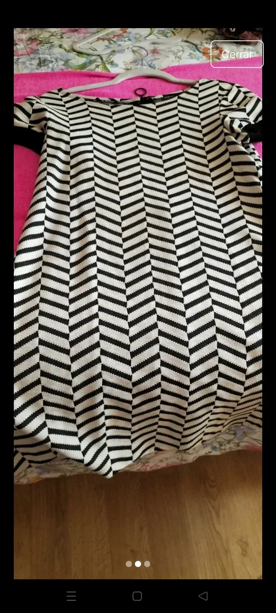 Vestido Zara Negro y Blanco