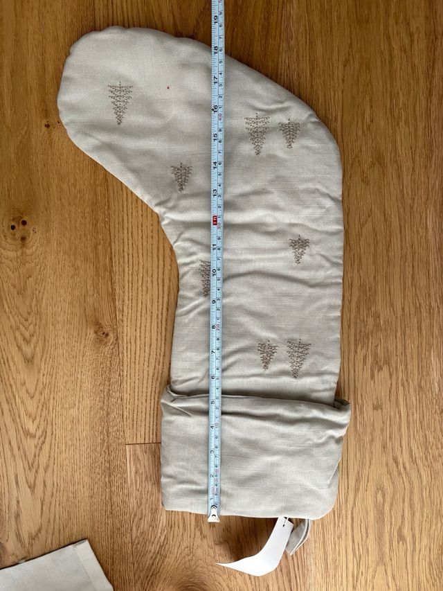 Calcetín Navideño Mango Árboles Beige