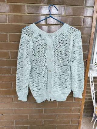 Chaqueta de punto azul