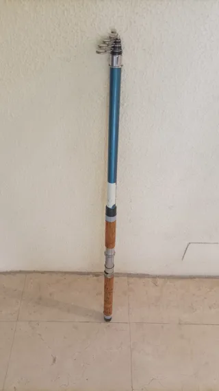 Caña de pescar telescópica azul 3,60