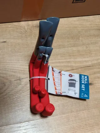 Juego 4 Ganchos Pared metal/Goma