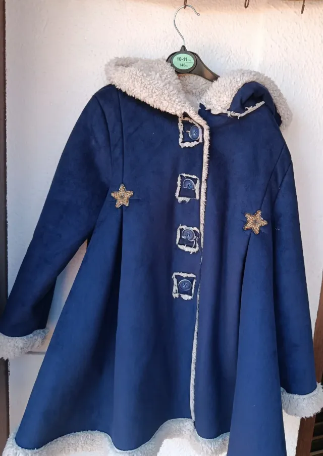 Abrigo Lolittos Talla 10 Azul Estrellas