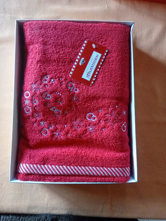 Set Asciugamano Ospite Natale Rosso