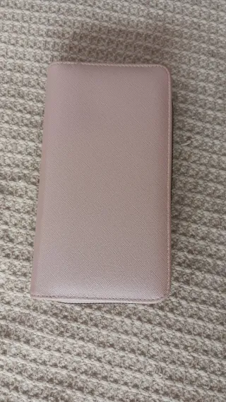 Billetera mujer beige/rosa