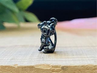 Charm Gato Negro - Plata