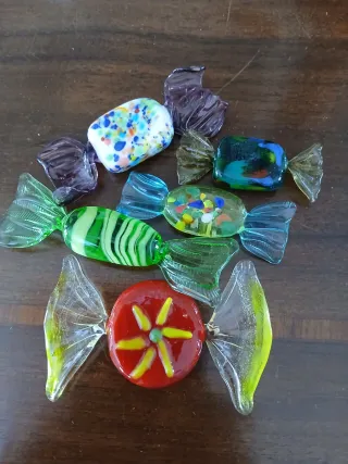 Set 5 caramelle vetro Murano vintage.