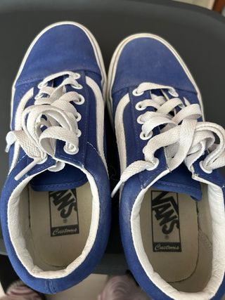Vans Old Skool Platform Blu/Bianco