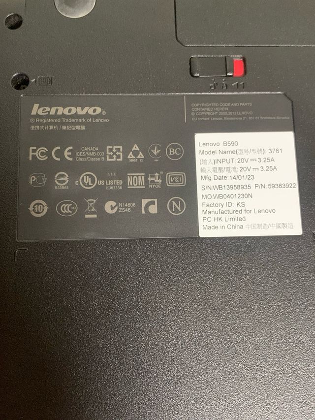 Portátil Lenovo Negro