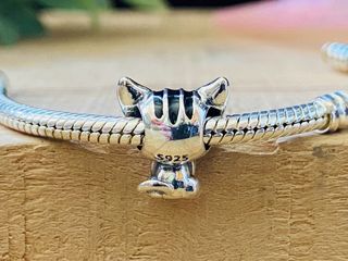 Charm Gato Sonriente - Plata