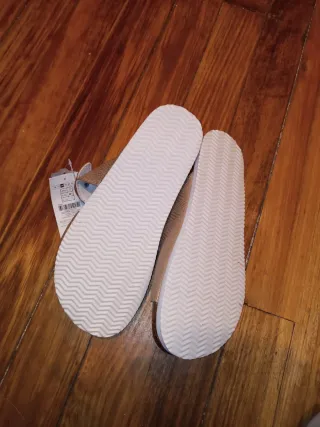 Sandalias TEX Beige y Doradas Talla 37