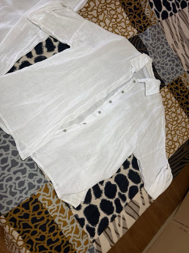 Conjunto de lino blanco