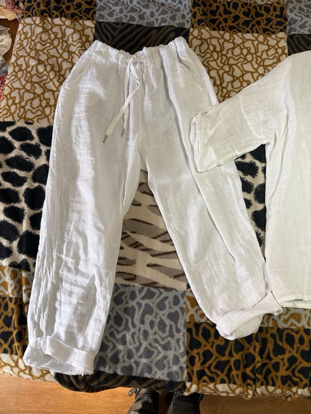 Conjunto de lino blanco