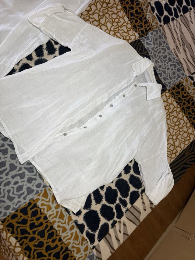 Conjunto de lino blanco