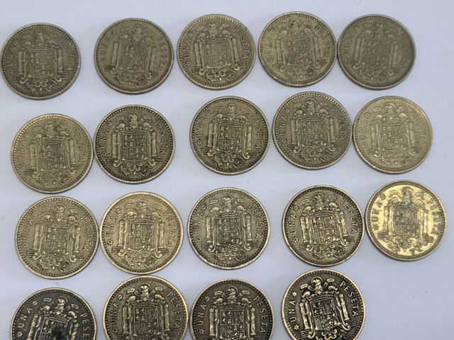Lote 19 monedas 1 peseta 1966