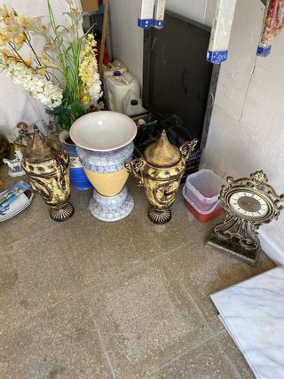 Figuras decorativas porcelana y cristal