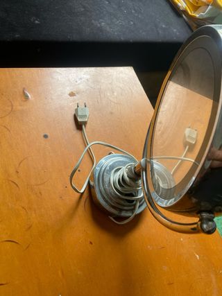 Espejo de mesa plateado