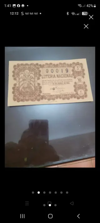 Antiguos décimos de lotería nacional