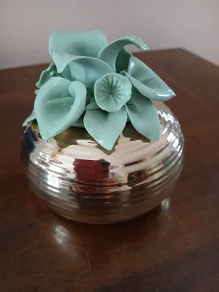 Vaso/Portacandele vintage fiori calla