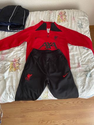 Conjunto Chándal Liverpool Nike Rojo y Negro