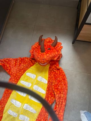Disfraz/Pijama Dinosaurio Naranja XL