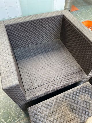 Set di mobili da esterno in rattan marrone